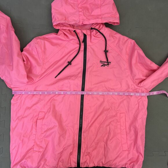 NWT Reebok Women's Windbreaker Jacket Laser Pink & Black XXL Retail $125 Charity - Picture 11 of 15